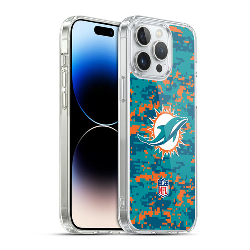 NFL Miami Dolphins Graphics Digital Camouflage Soft Gel Case for Apple iPhone 14 Pro Max & MagSafe
