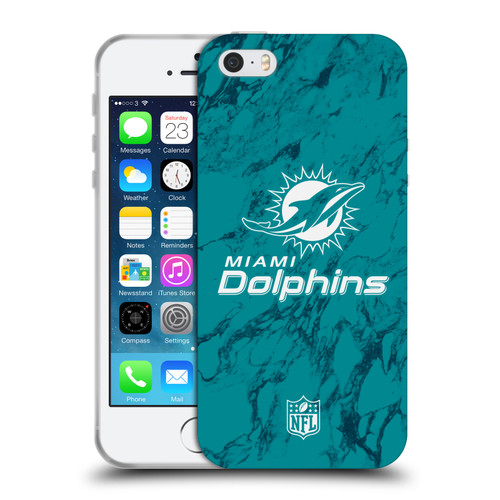 NFL Miami Dolphins Graphics Coloured Marble Soft Gel Case for Apple iPhone 5 / 5s / iPhone SE 2016