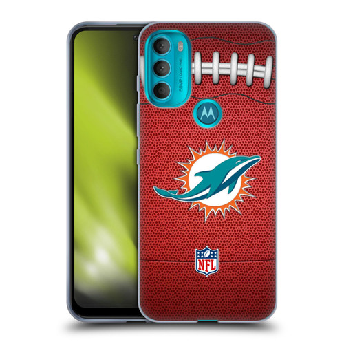 NFL Miami Dolphins Graphics Football Soft Gel Case for Motorola Moto G71 5G