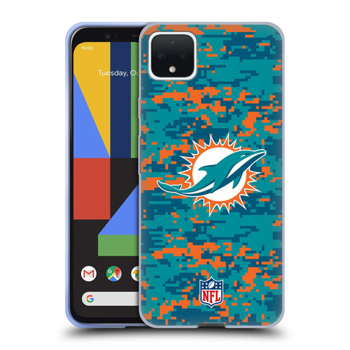 NFL Miami Dolphins Graphics Digital Camouflage Soft Gel Case for Google Pixel 4 XL