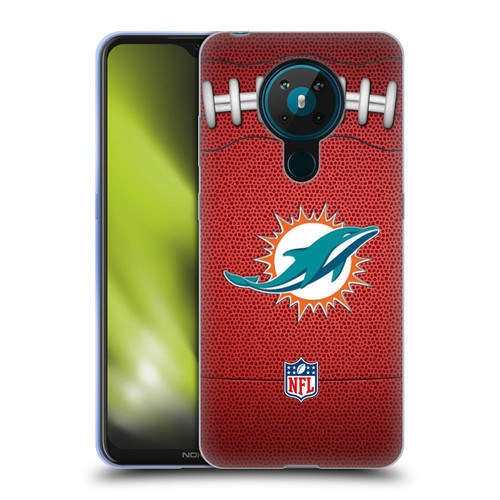 NFL Miami Dolphins Graphics Football Soft Gel Case for Nokia 5.3