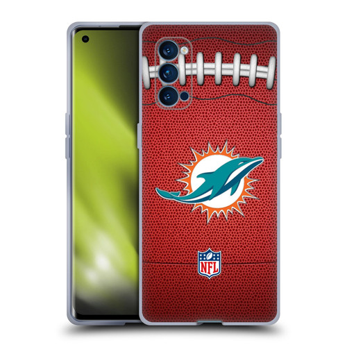 NFL Miami Dolphins Graphics Football Soft Gel Case for OPPO Reno 4 Pro 5G