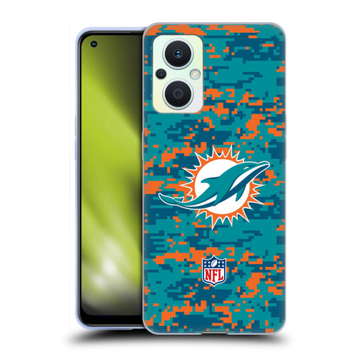 NFL Miami Dolphins Graphics Digital Camouflage Soft Gel Case for OPPO Reno8 Lite