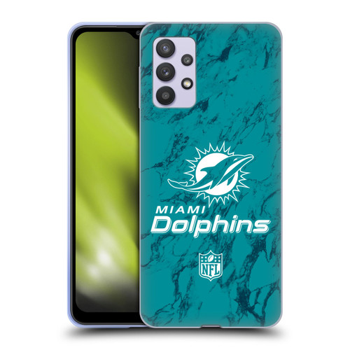 NFL Miami Dolphins Graphics Coloured Marble Soft Gel Case for Samsung Galaxy A32 5G / M32 5G (2021)