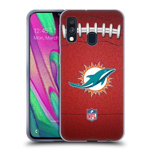NFL Miami Dolphins Graphics Football Soft Gel Case for Samsung Galaxy A40 (2019)