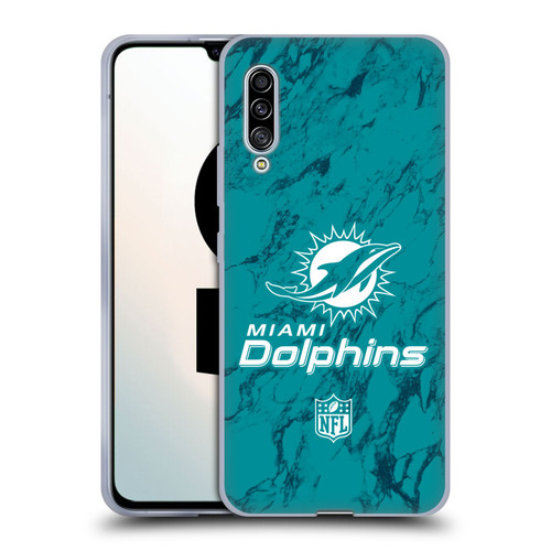 NFL Miami Dolphins Graphics Coloured Marble Soft Gel Case for Samsung Galaxy A90 5G (2019)