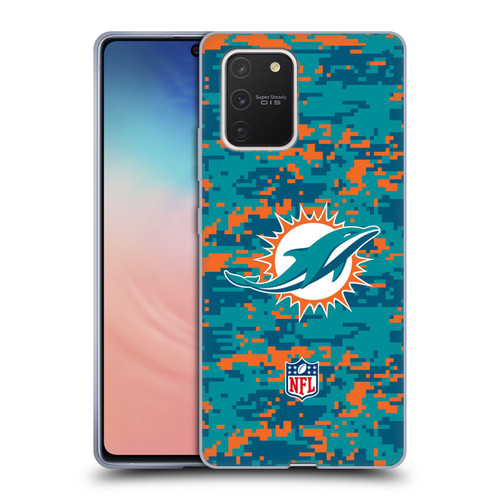 NFL Miami Dolphins Graphics Digital Camouflage Soft Gel Case for Samsung Galaxy S10 Lite