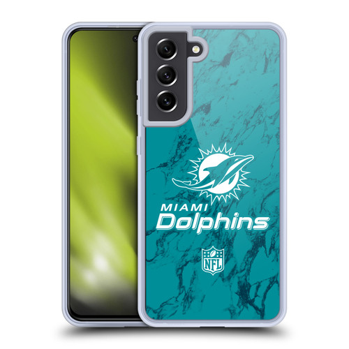 NFL Miami Dolphins Graphics Coloured Marble Soft Gel Case for Samsung Galaxy S21 FE 5G NFL Miami Dolphins Graphics Coloured Marble Soft Gel Case for Samsung Galaxy S21 FE 5G