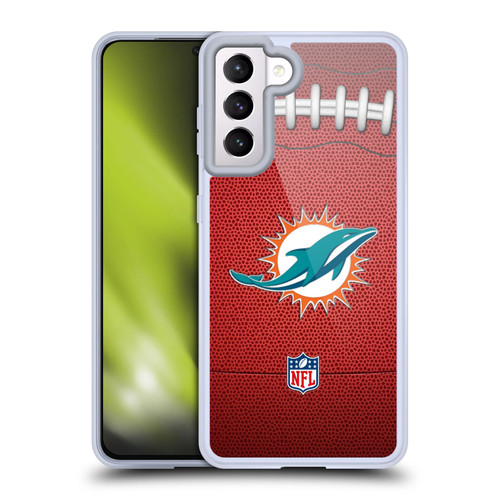 NFL Miami Dolphins Graphics Football Soft Gel Case for Samsung Galaxy S21 5G