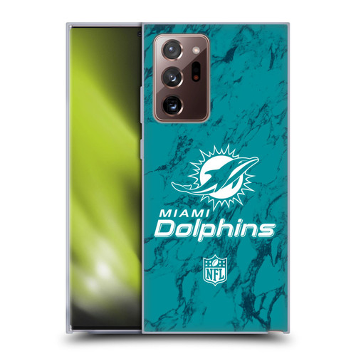 NFL Miami Dolphins Graphics Coloured Marble Soft Gel Case for Samsung Galaxy Note20 Ultra / 5G