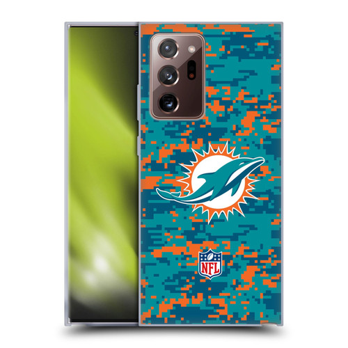 NFL Miami Dolphins Graphics Digital Camouflage Soft Gel Case for Samsung Galaxy Note20 Ultra / 5G