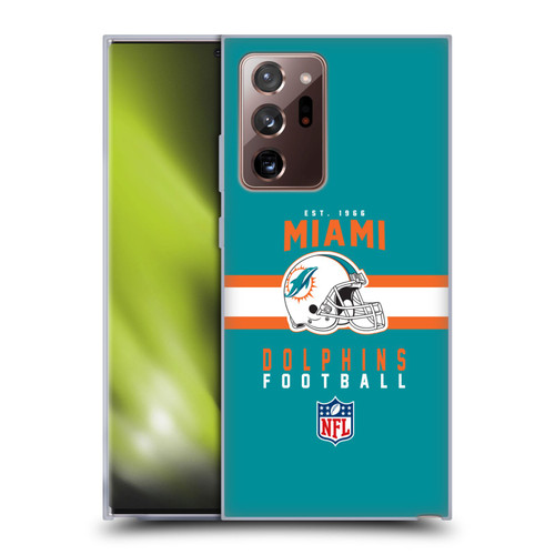 NFL Miami Dolphins Graphics Helmet Typography Soft Gel Case for Samsung Galaxy Note20 Ultra / 5G