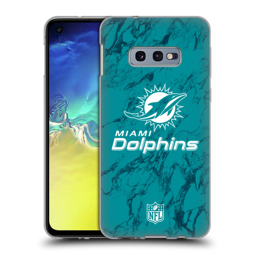 NFL Miami Dolphins Graphics Coloured Marble Soft Gel Case for Samsung Galaxy S10e