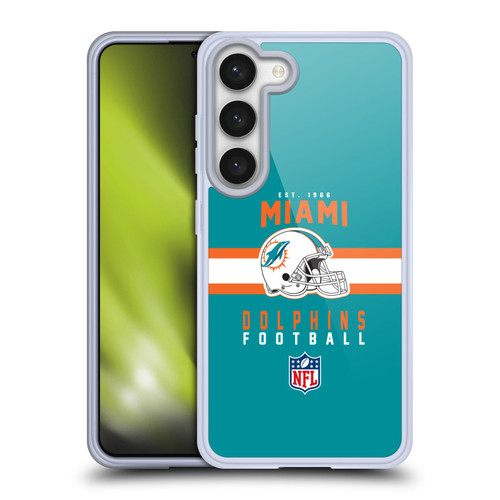 NFL Miami Dolphins Graphics Helmet Typography Soft Gel Case for Samsung Galaxy S23 5G