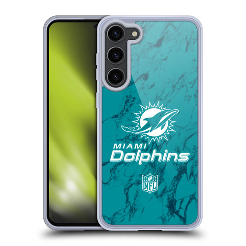 NFL Miami Dolphins Graphics Coloured Marble Soft Gel Case for Samsung Galaxy S23+ 5G