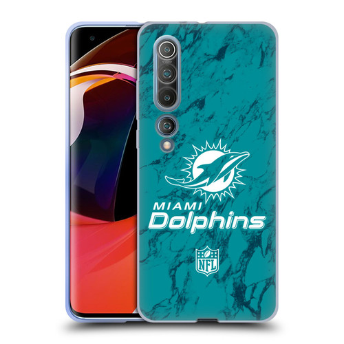 NFL Miami Dolphins Graphics Coloured Marble Soft Gel Case for Xiaomi Mi 10 5G / Mi 10 Pro 5G