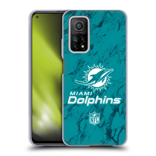 NFL Miami Dolphins Graphics Coloured Marble Soft Gel Case for Xiaomi Mi 10T 5G