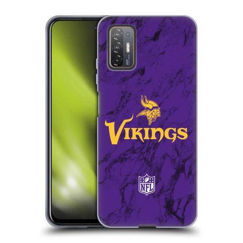 NFL Minnesota Vikings Graphics Coloured Marble Soft Gel Case for HTC Desire 21 Pro 5G