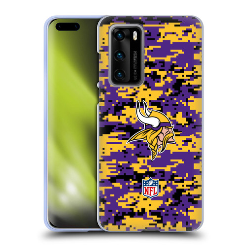 NFL Minnesota Vikings Graphics Digital Camouflage Soft Gel Case for Huawei P40 5G