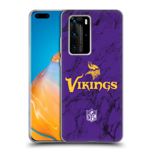 NFL Minnesota Vikings Graphics Coloured Marble Soft Gel Case for Huawei P40 Pro / P40 Pro Plus 5G