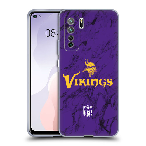 NFL Minnesota Vikings Graphics Coloured Marble Soft Gel Case for Huawei Nova 7 SE/P40 Lite 5G