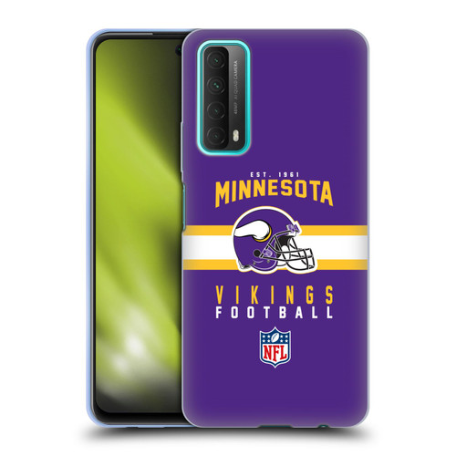 NFL Minnesota Vikings Graphics Helmet Typography Soft Gel Case for Huawei P Smart (2021)