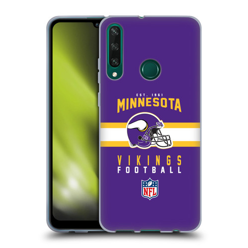 NFL Minnesota Vikings Graphics Helmet Typography Soft Gel Case for Huawei Y6p