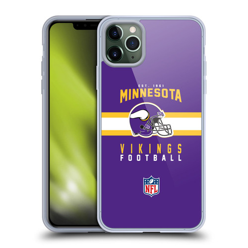 NFL Minnesota Vikings Graphics Helmet Typography Soft Gel Case for Apple iPhone 11 Pro Max