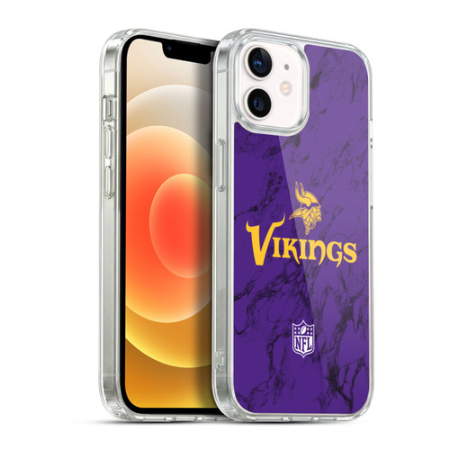 NFL Minnesota Vikings Graphics Coloured Marble Soft Gel Case for Apple iPhone 12 / iPhone 12 Pro & MagSafe