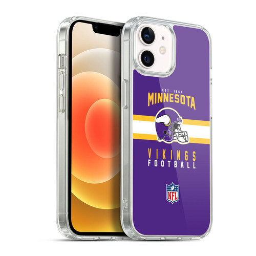 NFL Minnesota Vikings Graphics Helmet Typography Soft Gel Case for Apple iPhone 12 / iPhone 12 Pro & MagSafe