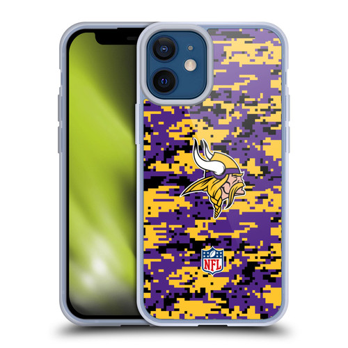 NFL Minnesota Vikings Graphics Digital Camouflage Soft Gel Case for Apple iPhone 12 Mini