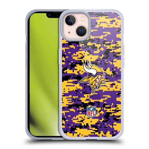 NFL Minnesota Vikings Graphics Digital Camouflage Soft Gel Case for Apple iPhone 13