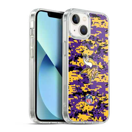 NFL Minnesota Vikings Graphics Digital Camouflage Soft Gel Case for Apple iPhone 13