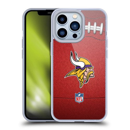 NFL Minnesota Vikings Graphics Football Soft Gel Case for Apple iPhone 13 Pro
