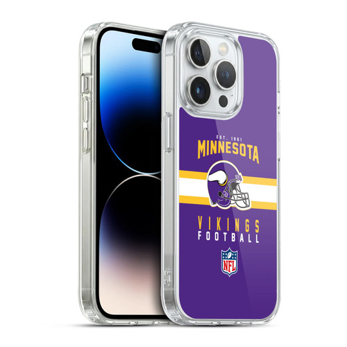 NFL Minnesota Vikings Graphics Helmet Typography Soft Gel Case for Apple iPhone 13 Pro & MagSafe