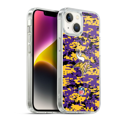 NFL Minnesota Vikings Graphics Digital Camouflage Soft Gel Case for Apple iPhone 14