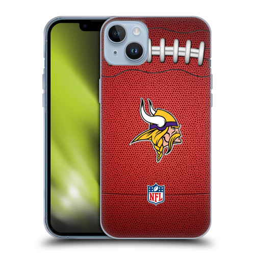 NFL Minnesota Vikings Graphics Football Soft Gel Case for Apple iPhone 14 Plus