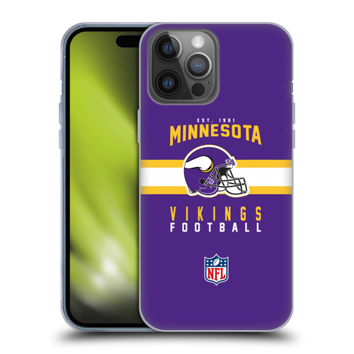 NFL Minnesota Vikings Graphics Helmet Typography Soft Gel Case for Apple iPhone 14 Pro Max