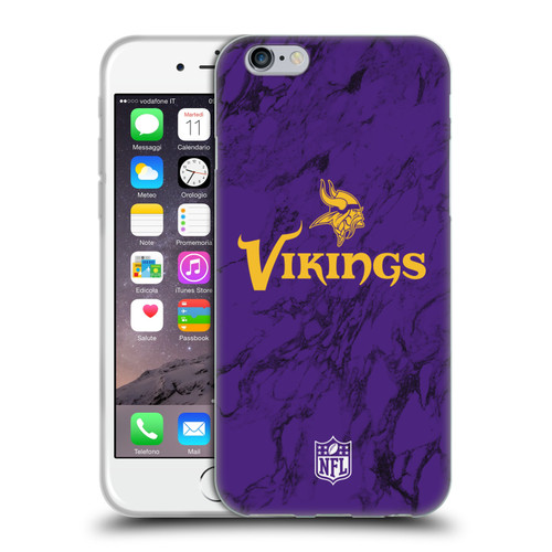 NFL Minnesota Vikings Graphics Coloured Marble Soft Gel Case for Apple iPhone 6 / iPhone 6s