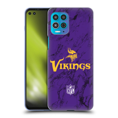 NFL Minnesota Vikings Graphics Coloured Marble Soft Gel Case for Motorola Moto G100
