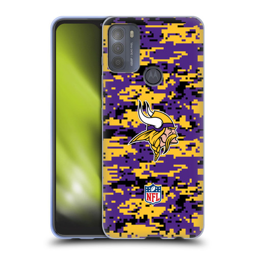 NFL Minnesota Vikings Graphics Digital Camouflage Soft Gel Case for Motorola Moto G50