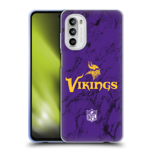 NFL Minnesota Vikings Graphics Coloured Marble Soft Gel Case for Motorola Moto G52