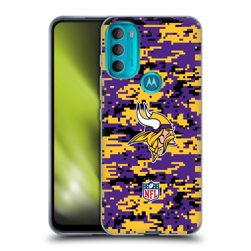 NFL Minnesota Vikings Graphics Digital Camouflage Soft Gel Case for Motorola Moto G71 5G