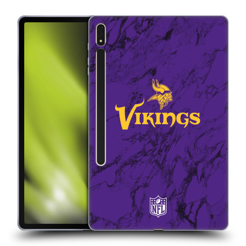 NFL Minnesota Vikings Graphics Coloured Marble Soft Gel Case for Samsung Galaxy Tab S8 Plus