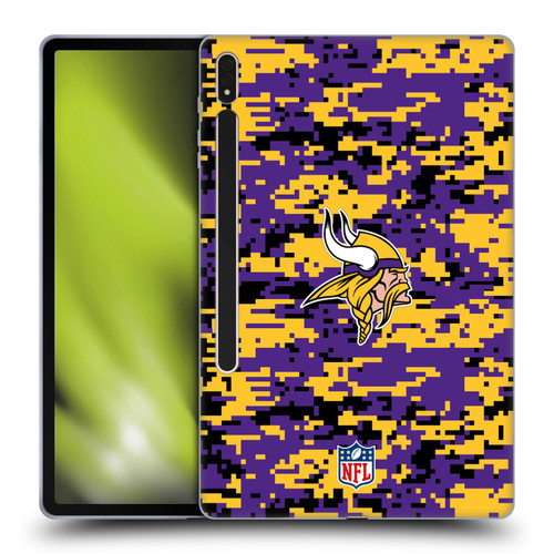 NFL Minnesota Vikings Graphics Digital Camouflage Soft Gel Case for Samsung Galaxy Tab S8 Plus