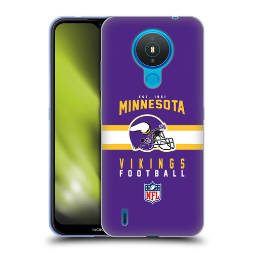 NFL Minnesota Vikings Graphics Helmet Typography Soft Gel Case for Nokia 1.4