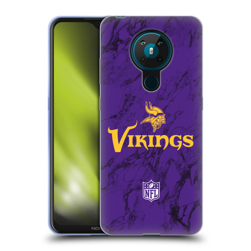NFL Minnesota Vikings Graphics Coloured Marble Soft Gel Case for Nokia 5.3