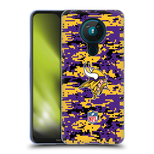 NFL Minnesota Vikings Graphics Digital Camouflage Soft Gel Case for Nokia 5.3