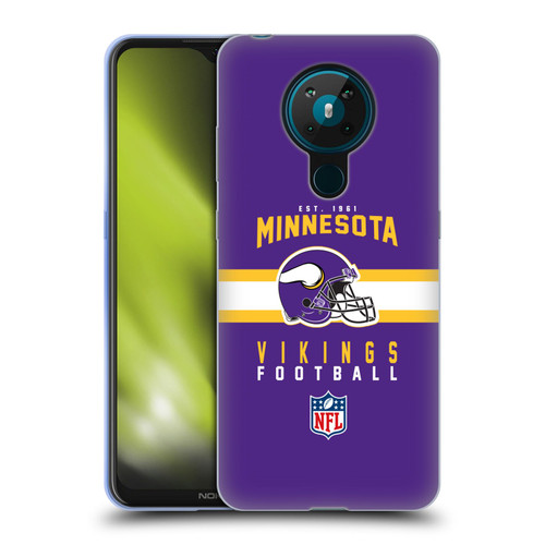 NFL Minnesota Vikings Graphics Helmet Typography Soft Gel Case for Nokia 5.3