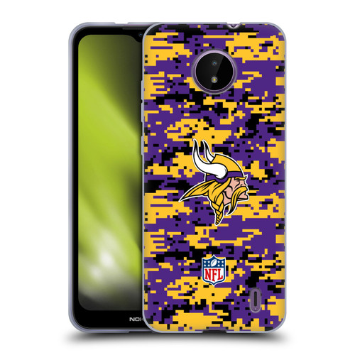 NFL Minnesota Vikings Graphics Digital Camouflage Soft Gel Case for Nokia C10 / C20